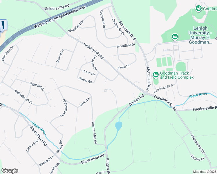 map of restaurants, bars, coffee shops, grocery stores, and more near 1660 Rambling Rose Court in Bethlehem
