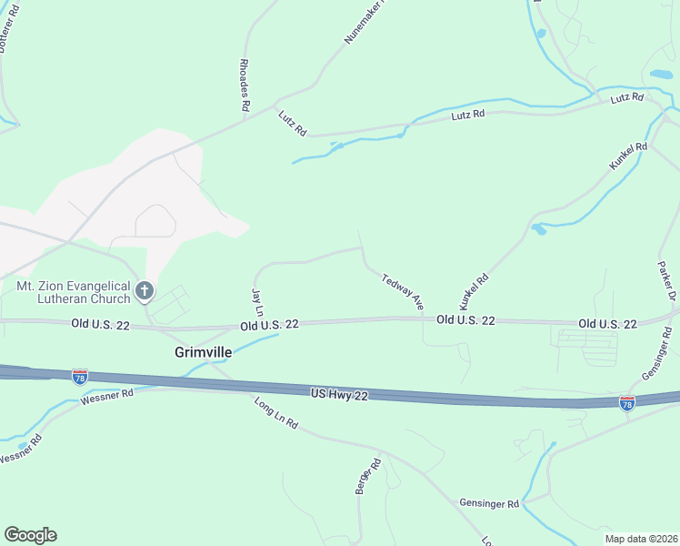 map of restaurants, bars, coffee shops, grocery stores, and more near 8 Jay Ln in Kutztown