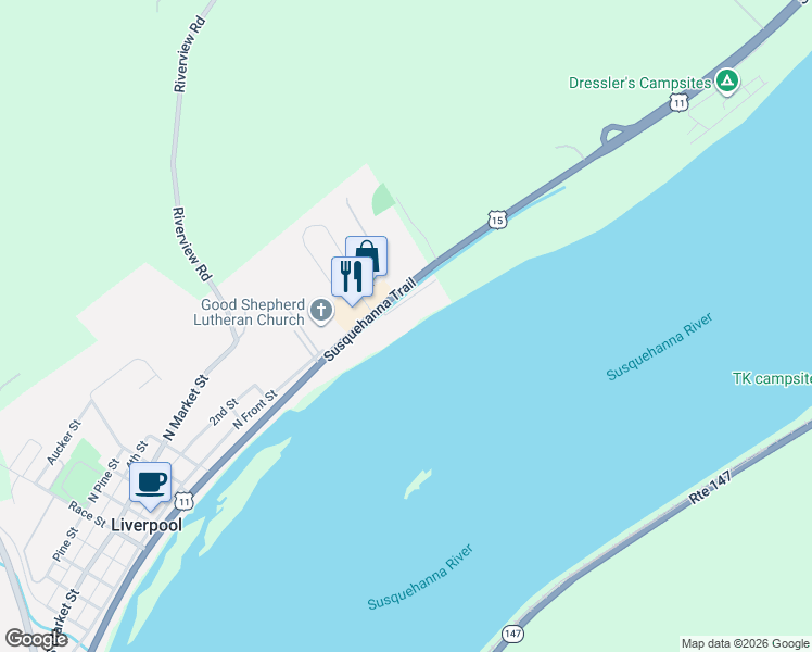 map of restaurants, bars, coffee shops, grocery stores, and more near 1091 Susquehanna Trail in Liverpool