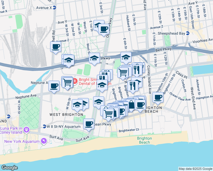 map of restaurants, bars, coffee shops, grocery stores, and more near in Brooklyn