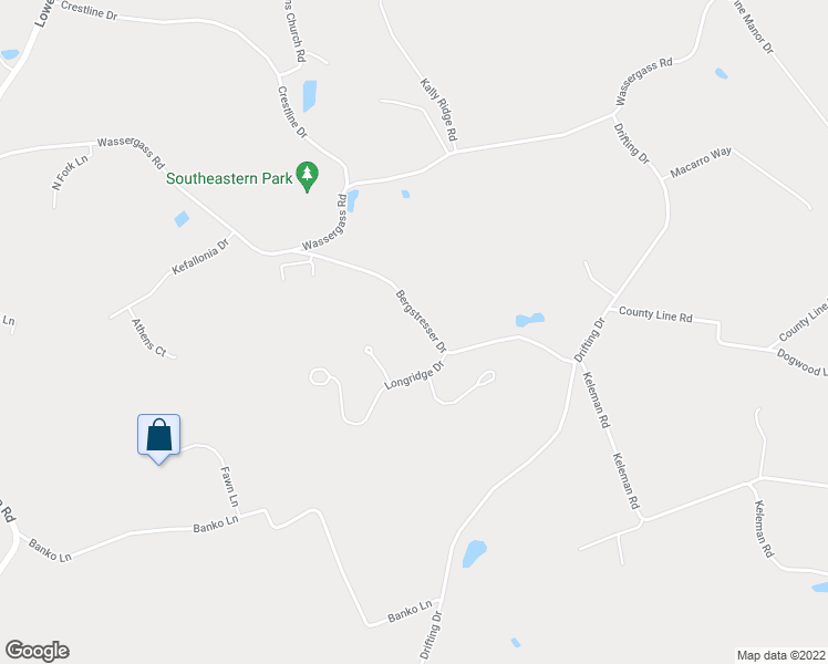 map of restaurants, bars, coffee shops, grocery stores, and more near 2714 Bergstresser Drive in Hellertown