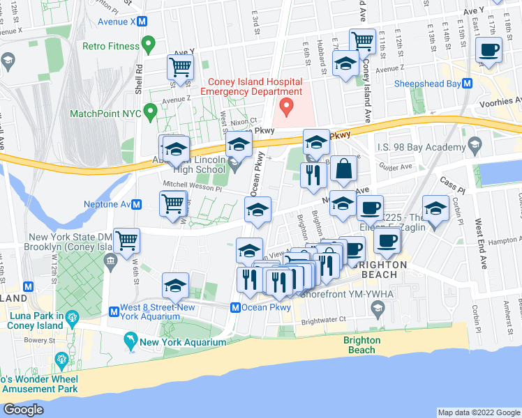 map of restaurants, bars, coffee shops, grocery stores, and more near in Brooklyn