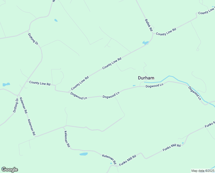 map of restaurants, bars, coffee shops, grocery stores, and more near 3709 Dogwood Lane in Riegelsville