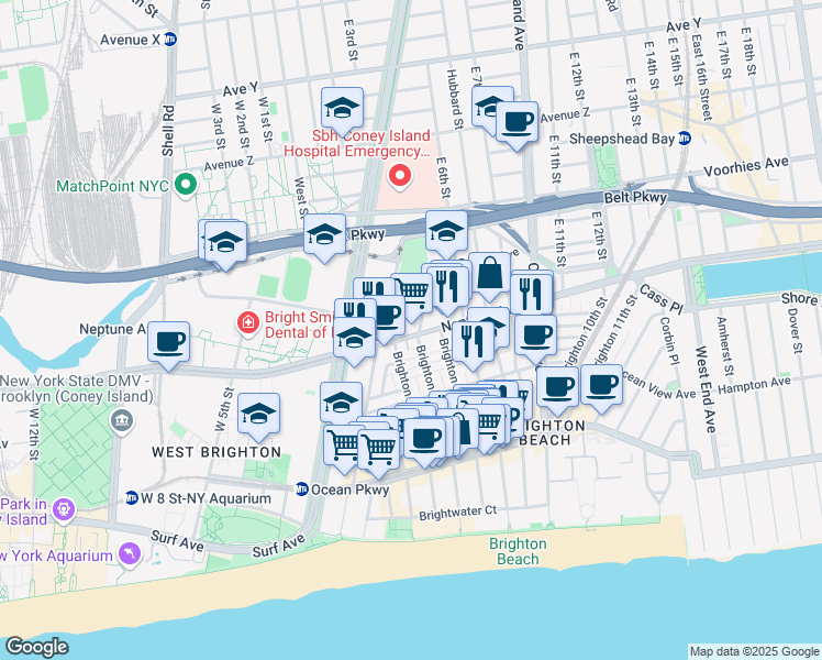 map of restaurants, bars, coffee shops, grocery stores, and more near in Brooklyn