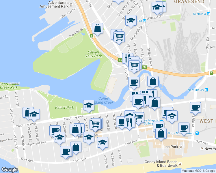 map of restaurants, bars, coffee shops, grocery stores, and more near 41 in Brooklyn
