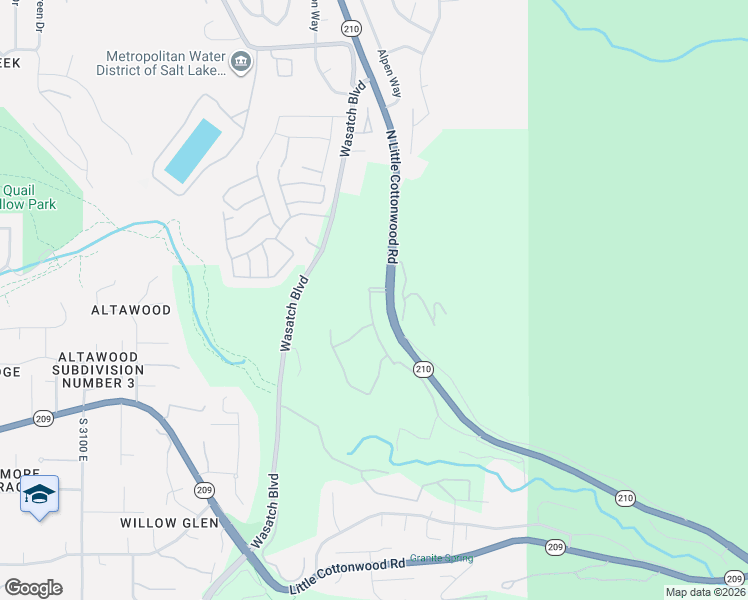 map of restaurants, bars, coffee shops, grocery stores, and more near 3613 Granite Knob Lane in Sandy