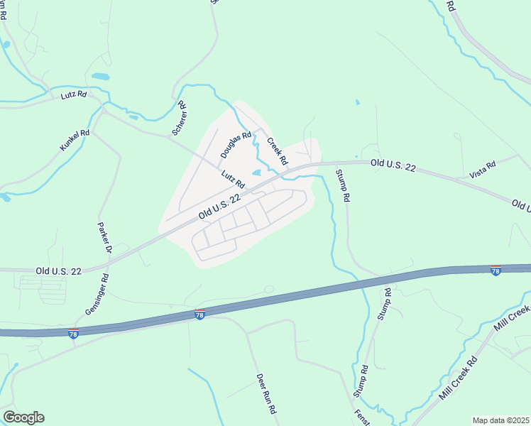 map of restaurants, bars, coffee shops, grocery stores, and more near 45 Eagle Street in Kutztown