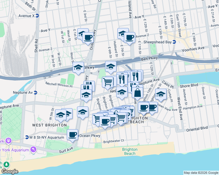 map of restaurants, bars, coffee shops, grocery stores, and more near in Brooklyn