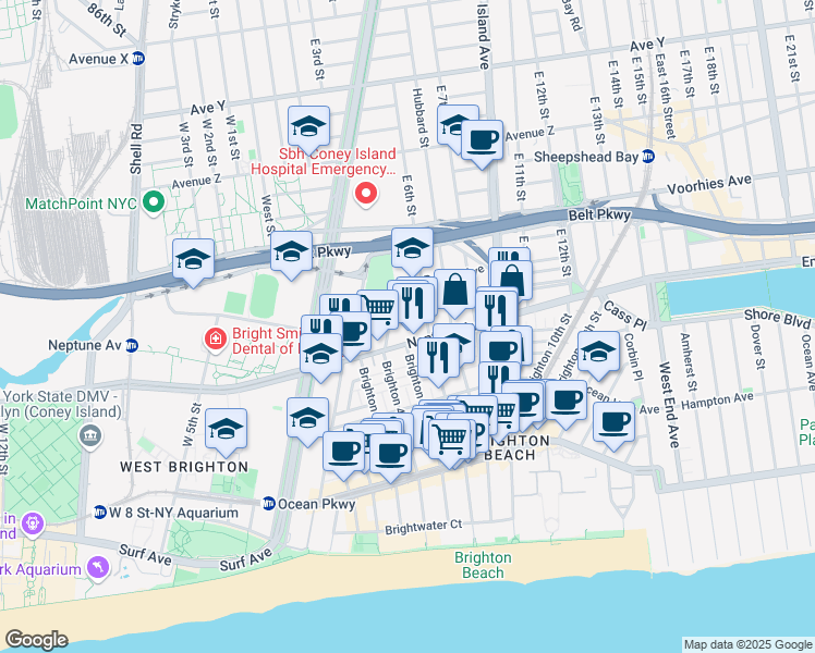 map of restaurants, bars, coffee shops, grocery stores, and more near in Brooklyn