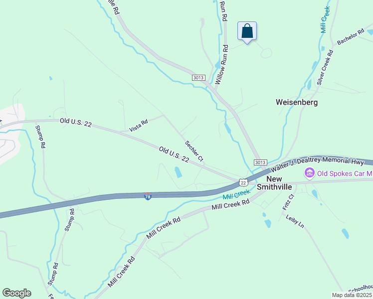 map of restaurants, bars, coffee shops, grocery stores, and more near 2668 Sechler Court in Kutztown