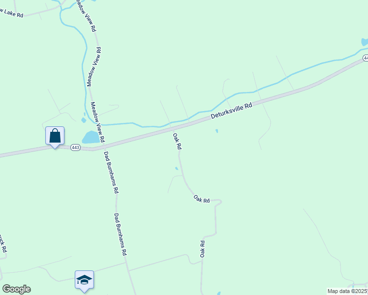 map of restaurants, bars, coffee shops, grocery stores, and more near 25 Oak Road in Pine Grove