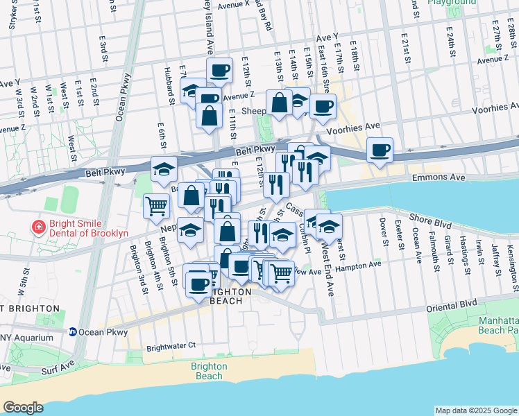 map of restaurants, bars, coffee shops, grocery stores, and more near in Brooklyn