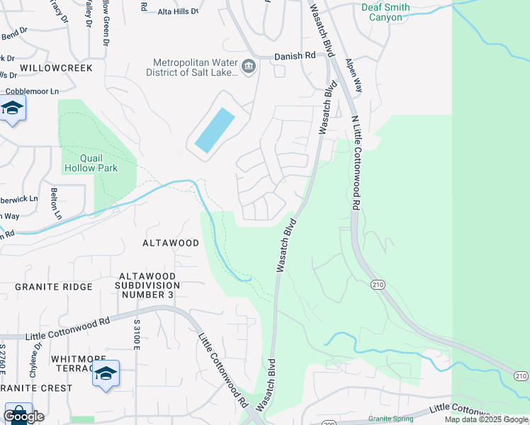 map of restaurants, bars, coffee shops, grocery stores, and more near 9302 San Giorgio Lane in Cottonwood Heights
