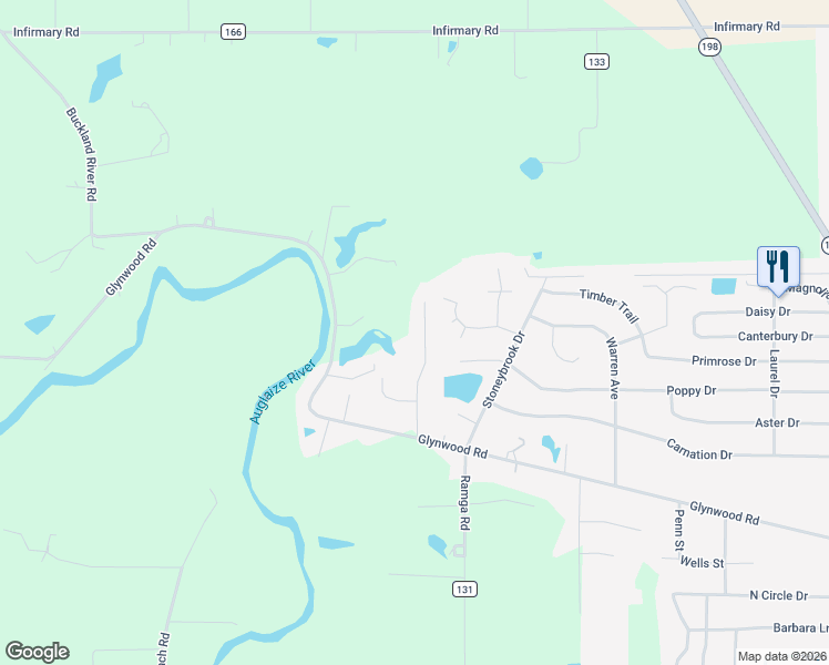map of restaurants, bars, coffee shops, grocery stores, and more near 15861 Sunset Boulevard in Wapakoneta