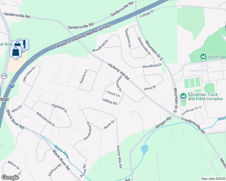 map of restaurants, bars, coffee shops, grocery stores, and more near 1647 Cross Ln in Bethlehem