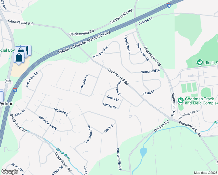 map of restaurants, bars, coffee shops, grocery stores, and more near 1667 Marick Circle in Bethlehem