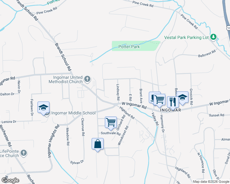 map of restaurants, bars, coffee shops, grocery stores, and more near 9752 Lindsay Road in Pittsburgh