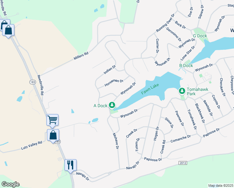 map of restaurants, bars, coffee shops, grocery stores, and more near 970 Wynonah Drive in Auburn