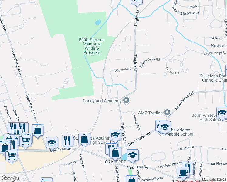 map of restaurants, bars, coffee shops, grocery stores, and more near 2 Nutmeg Court in Edison