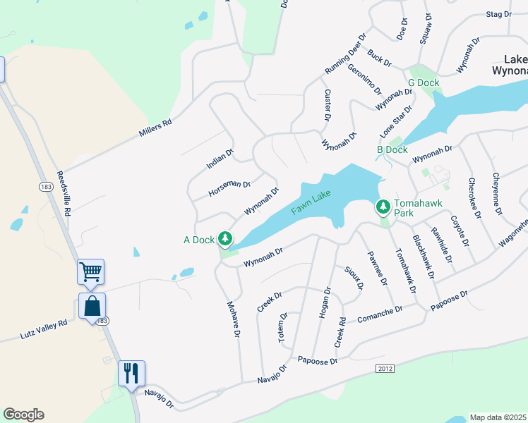 map of restaurants, bars, coffee shops, grocery stores, and more near 850 Wynonah Drive in Auburn