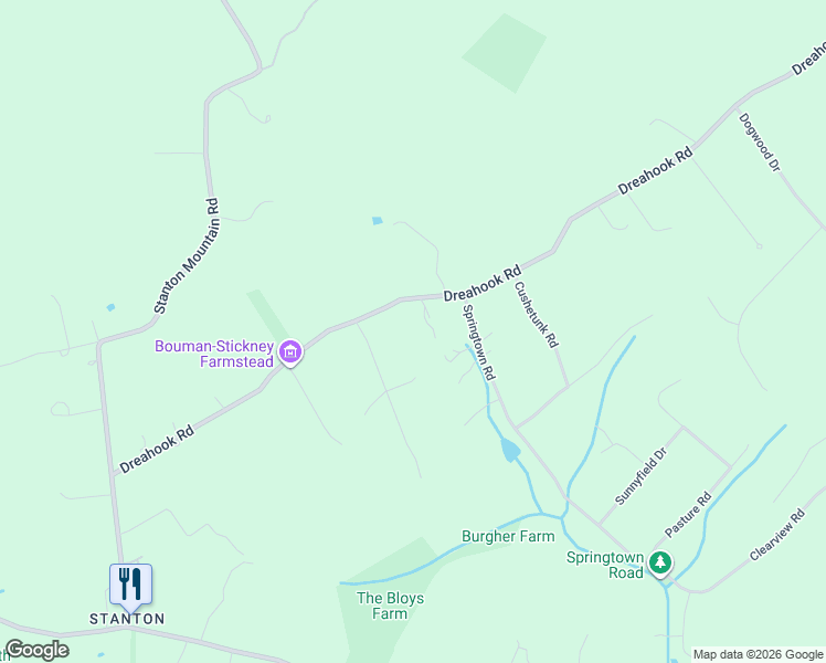 map of restaurants, bars, coffee shops, grocery stores, and more near 104 Dreahook Road in Lebanon