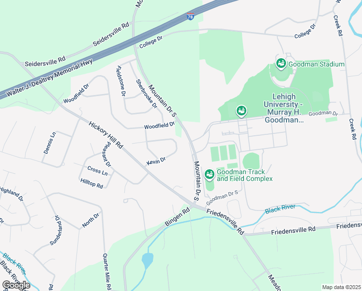 map of restaurants, bars, coffee shops, grocery stores, and more near 1674 Kevin Dr in Bethlehem