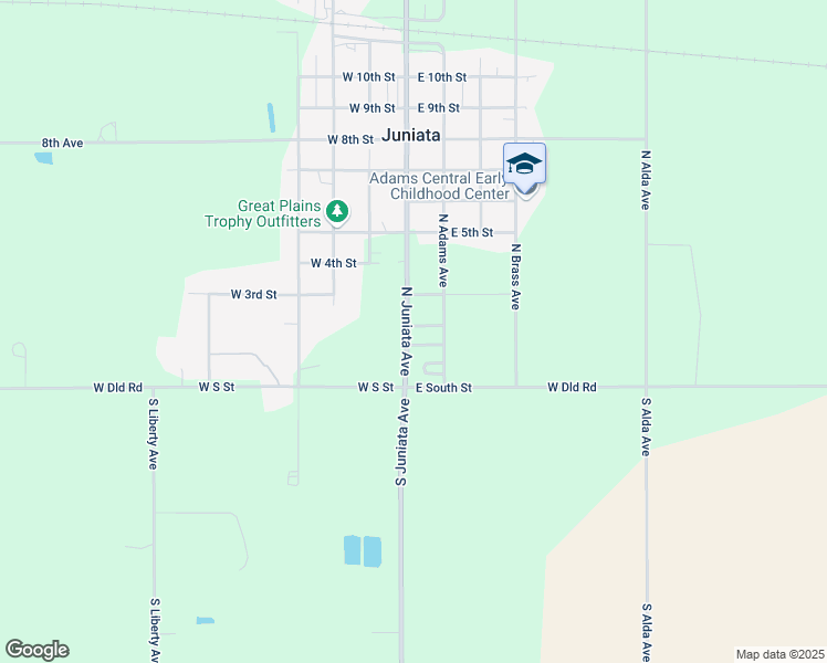 map of restaurants, bars, coffee shops, grocery stores, and more near 3 South Juniata Avenue in Juniata