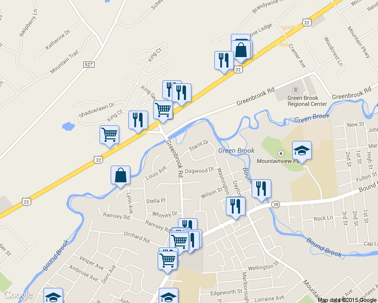 map of restaurants, bars, coffee shops, grocery stores, and more near 2 June Way in Middlesex