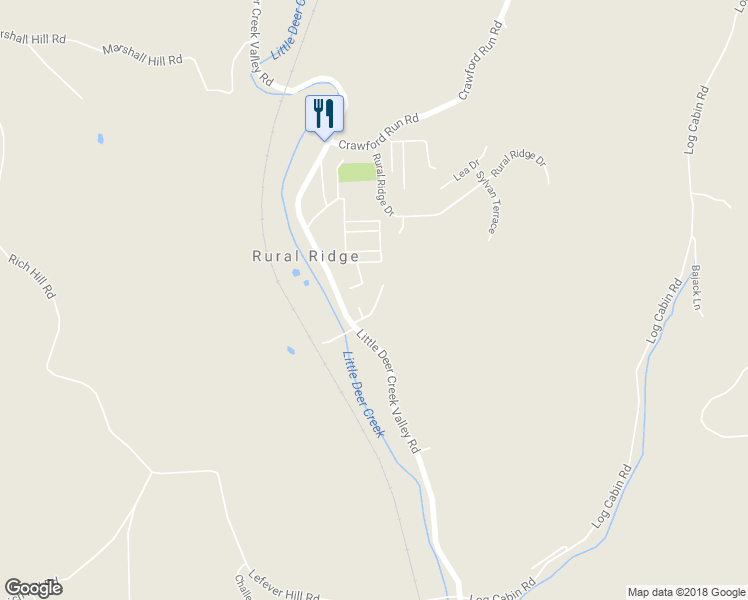 map of restaurants, bars, coffee shops, grocery stores, and more near 309 Voskamp Drive in Rural Ridge