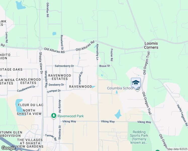 map of restaurants, bars, coffee shops, grocery stores, and more near 1525 Trumpet Dr in Redding