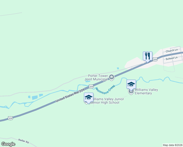 map of restaurants, bars, coffee shops, grocery stores, and more near 1119 East Market Street in Williamstown