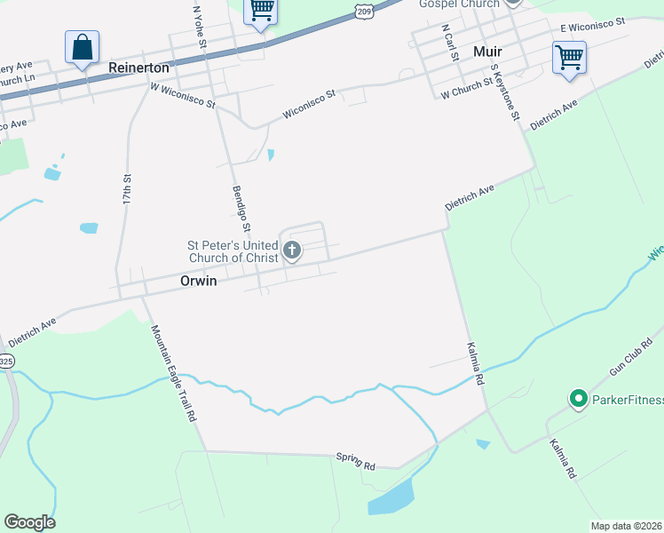 map of restaurants, bars, coffee shops, grocery stores, and more near 440 Dietrich Avenue in Tower City