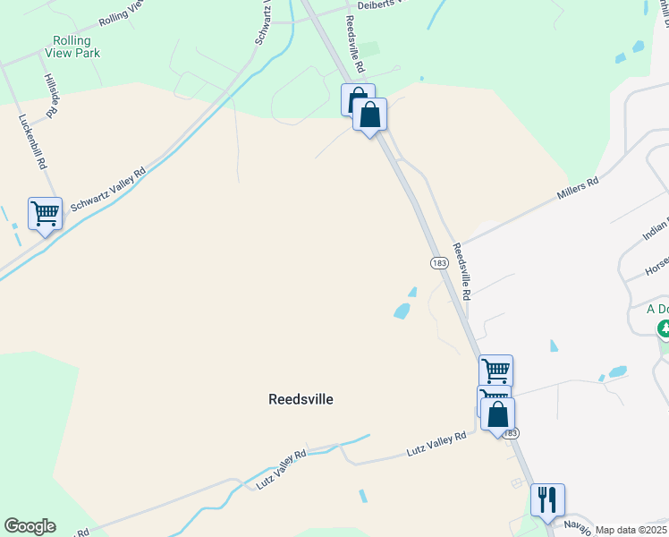 map of restaurants, bars, coffee shops, grocery stores, and more near 17 Frieden Manor in Schuylkill Haven