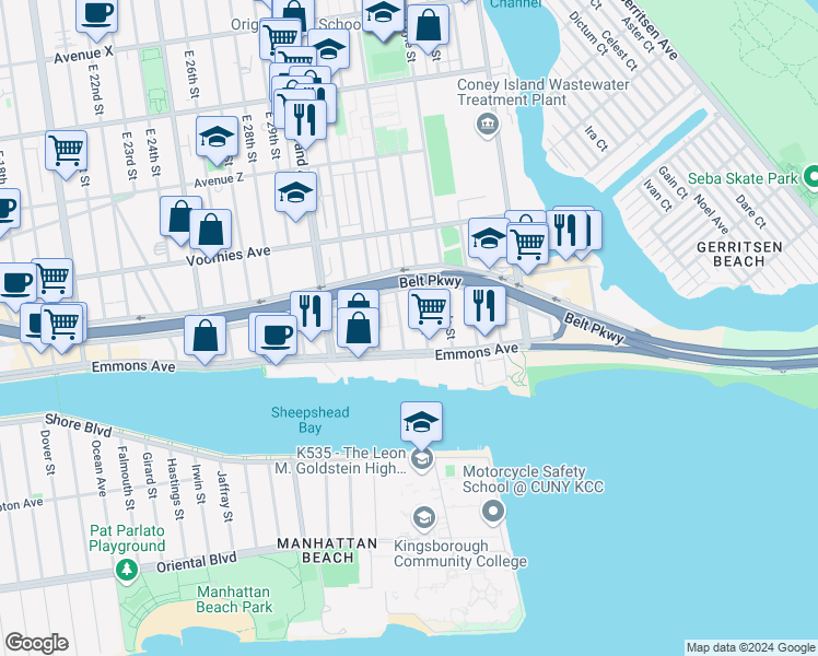 map of restaurants, bars, coffee shops, grocery stores, and more near in Brooklyn