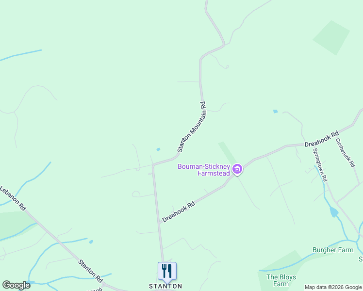 map of restaurants, bars, coffee shops, grocery stores, and more near 117-119 Stanton Mountain Road in Lebanon