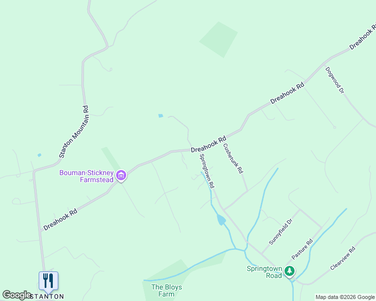 map of restaurants, bars, coffee shops, grocery stores, and more near 101 Dreahook Road in Lebanon