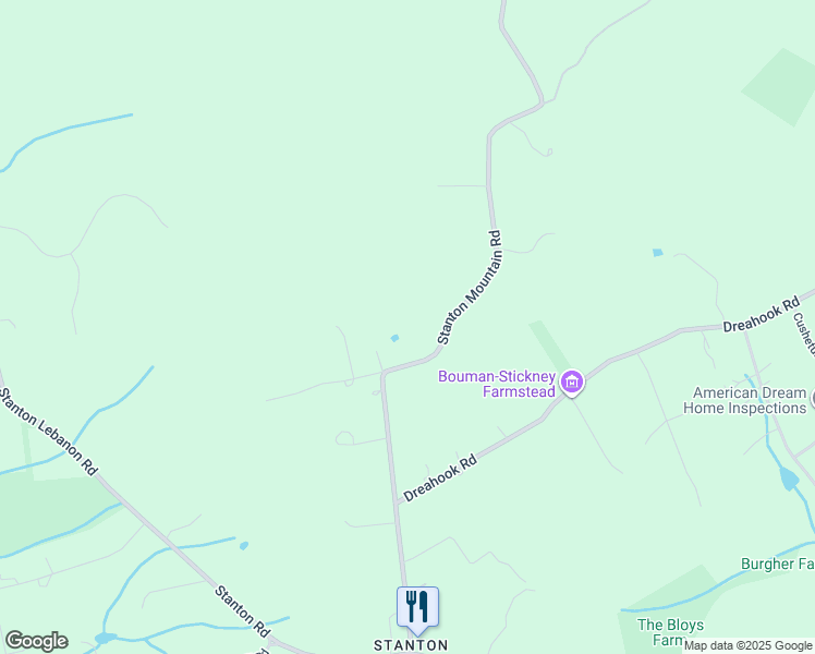 map of restaurants, bars, coffee shops, grocery stores, and more near 121 Stanton Mountain Road in Lebanon