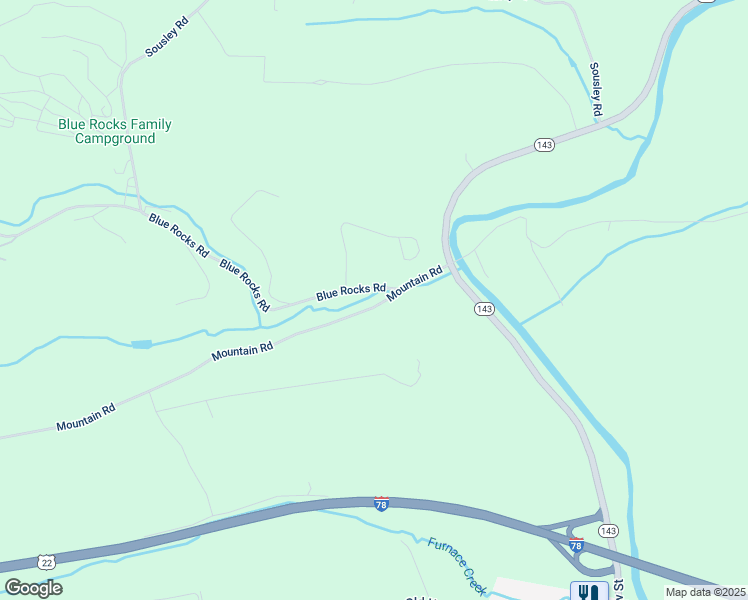 map of restaurants, bars, coffee shops, grocery stores, and more near 33 Mountain Road in Lenhartsville