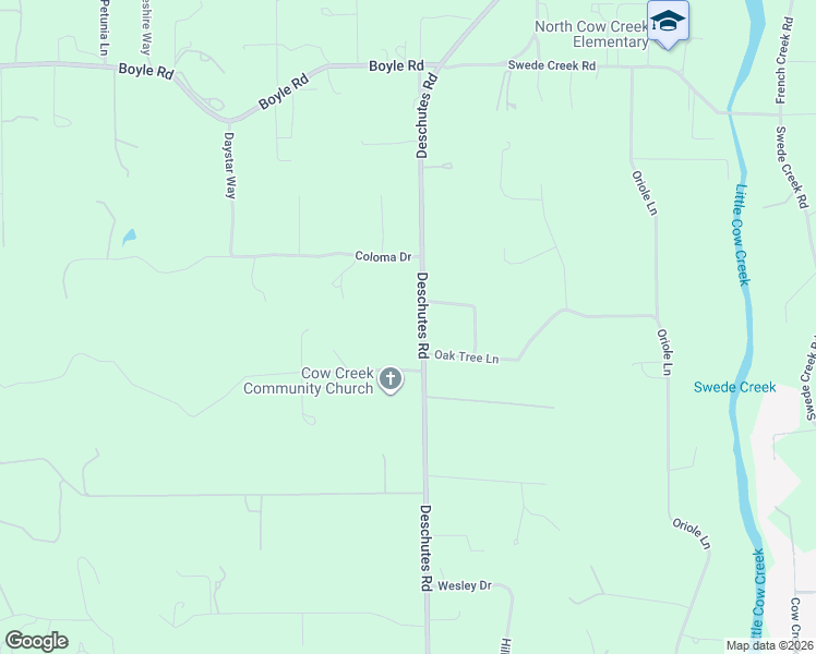 map of restaurants, bars, coffee shops, grocery stores, and more near 10222 Deschutes Road in Palo Cedro