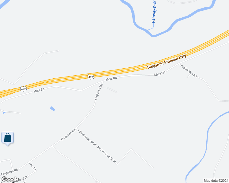 map of restaurants, bars, coffee shops, grocery stores, and more near 136 Privateroad 5000 in Indiana