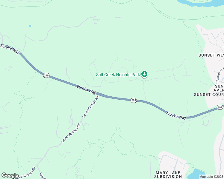 map of restaurants, bars, coffee shops, grocery stores, and more near 4466 Eureka Way in Redding