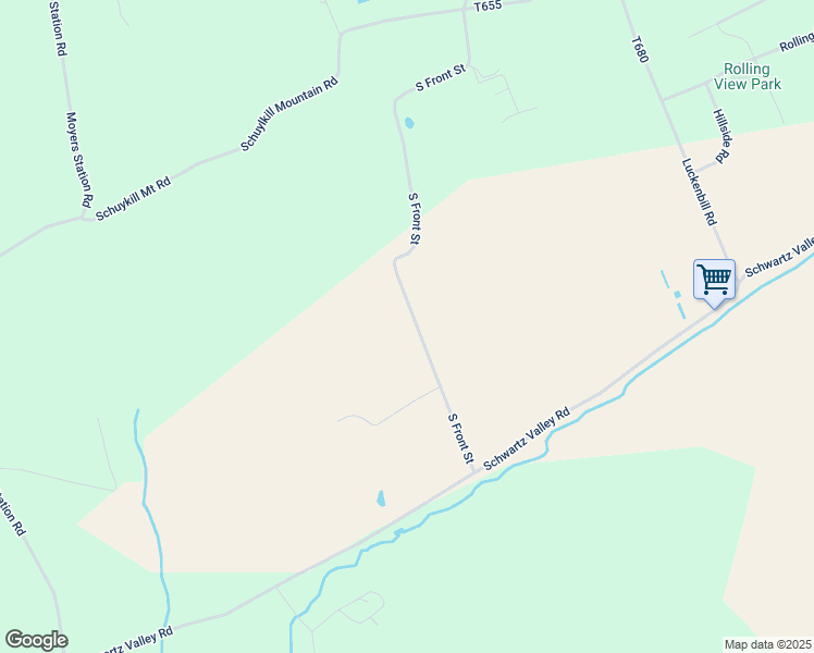 map of restaurants, bars, coffee shops, grocery stores, and more near 388 South Front Street in Schuylkill Haven