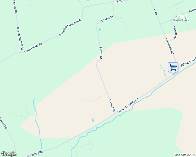 map of restaurants, bars, coffee shops, grocery stores, and more near 388 South Front Street in Schuylkill Haven
