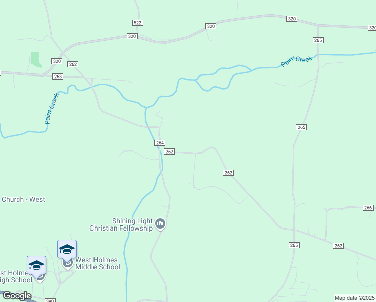 map of restaurants, bars, coffee shops, grocery stores, and more near 10391 Township Road 262 in Millersburg