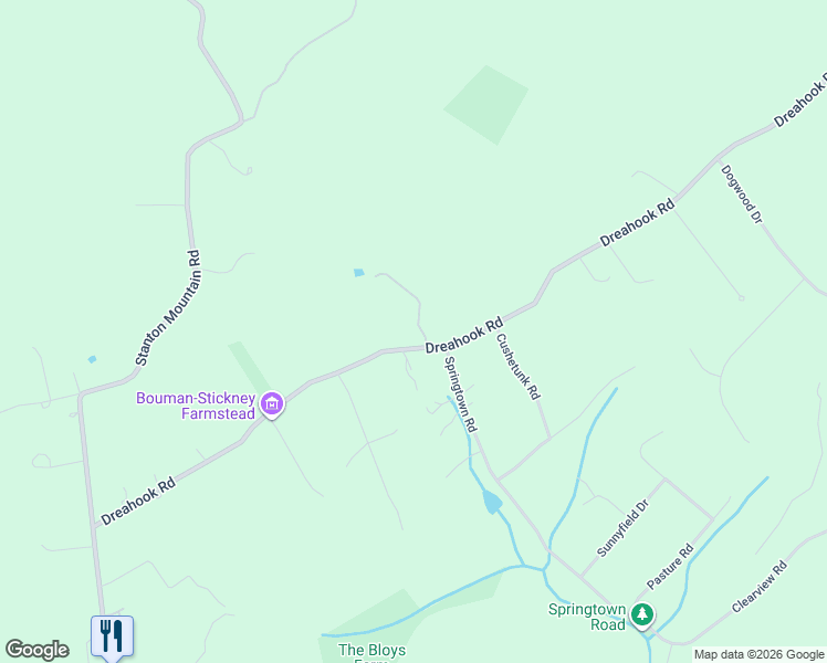 map of restaurants, bars, coffee shops, grocery stores, and more near 101 Dreahook Road in Lebanon