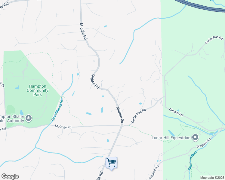 map of restaurants, bars, coffee shops, grocery stores, and more near 4506 Middle Road in Hampton Township