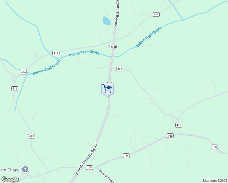 map of restaurants, bars, coffee shops, grocery stores, and more near 6518 Ohio 515 in Millersburg