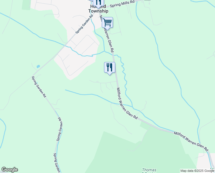 map of restaurants, bars, coffee shops, grocery stores, and more near 403 Hunt Drive in Milford