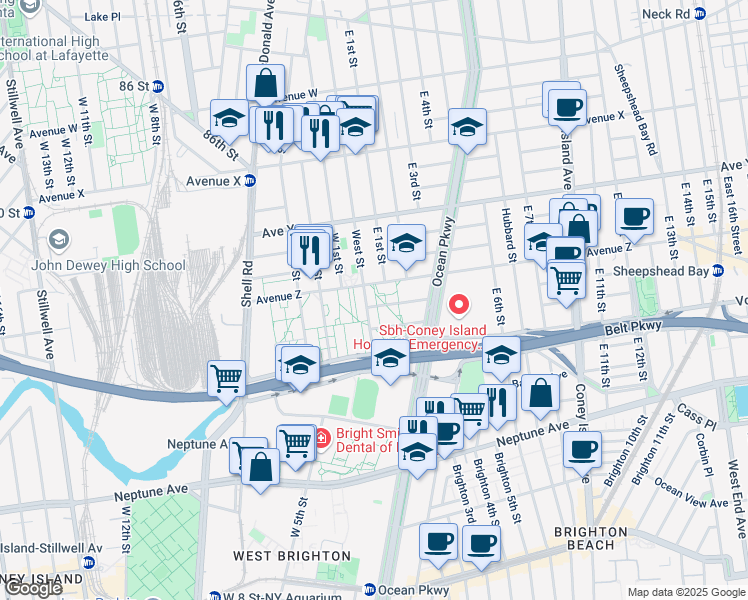 map of restaurants, bars, coffee shops, grocery stores, and more near 9 Murdock Court in Brooklyn