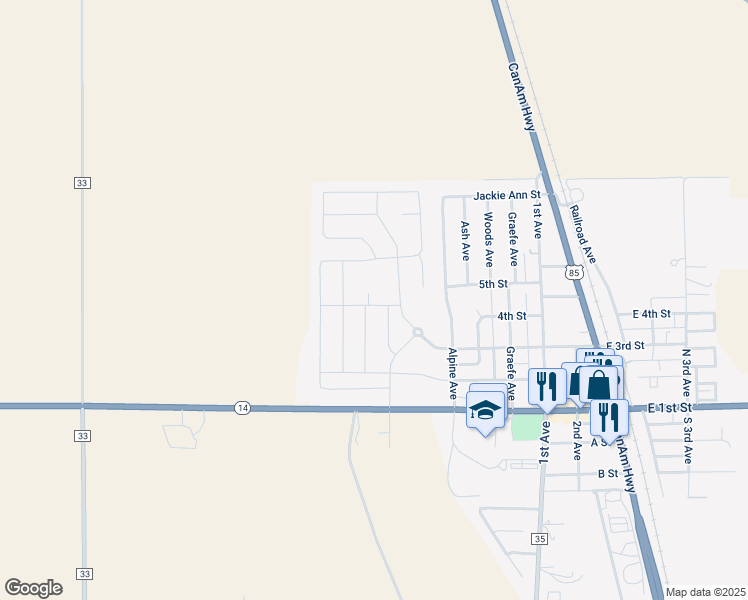 map of restaurants, bars, coffee shops, grocery stores, and more near 400 Cherokee Trail in Ault